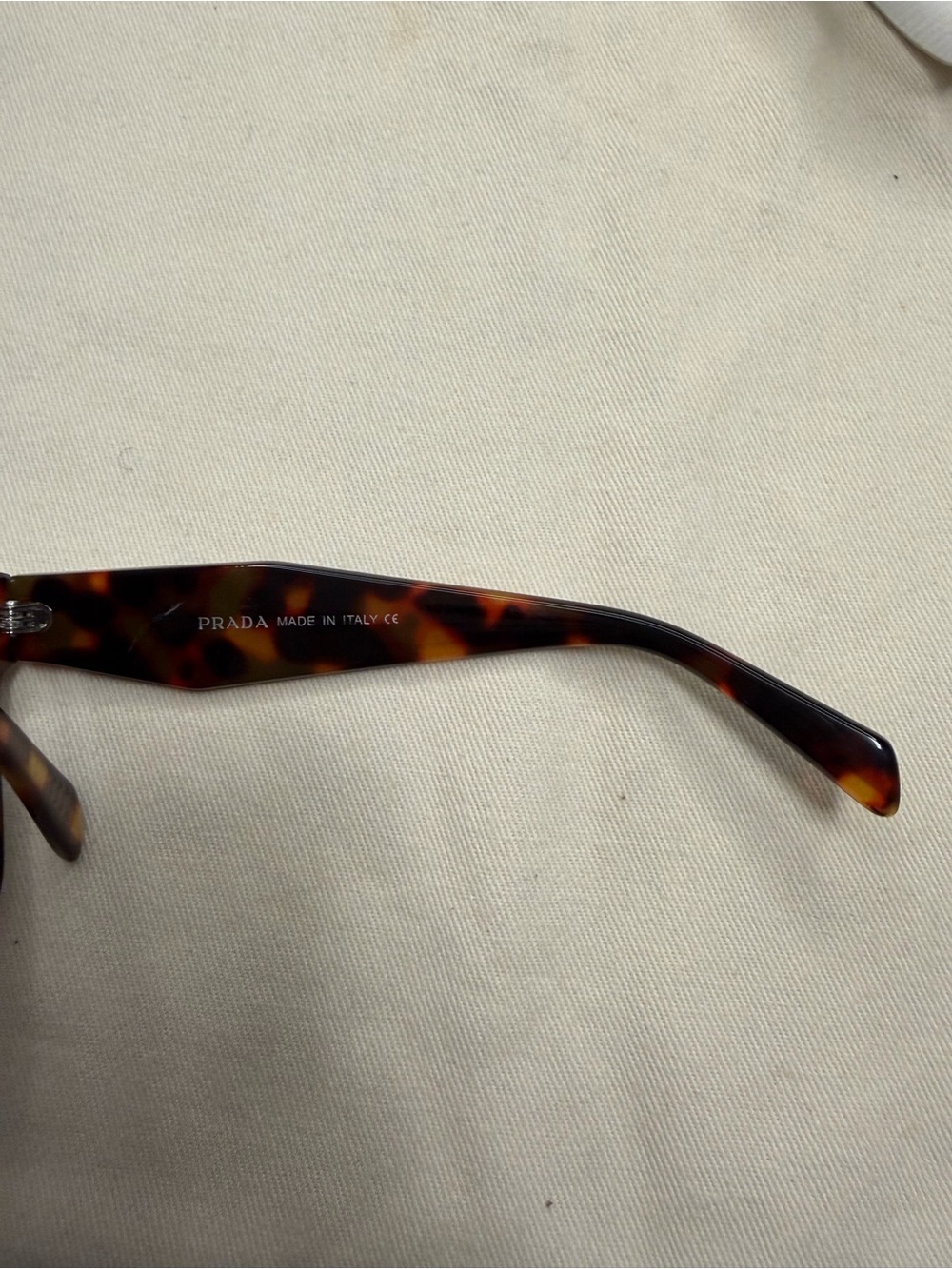 Prada Tortoiseshell Rectangular Sunglasses - Brown Gradient Lenses - Picture 5 of 6